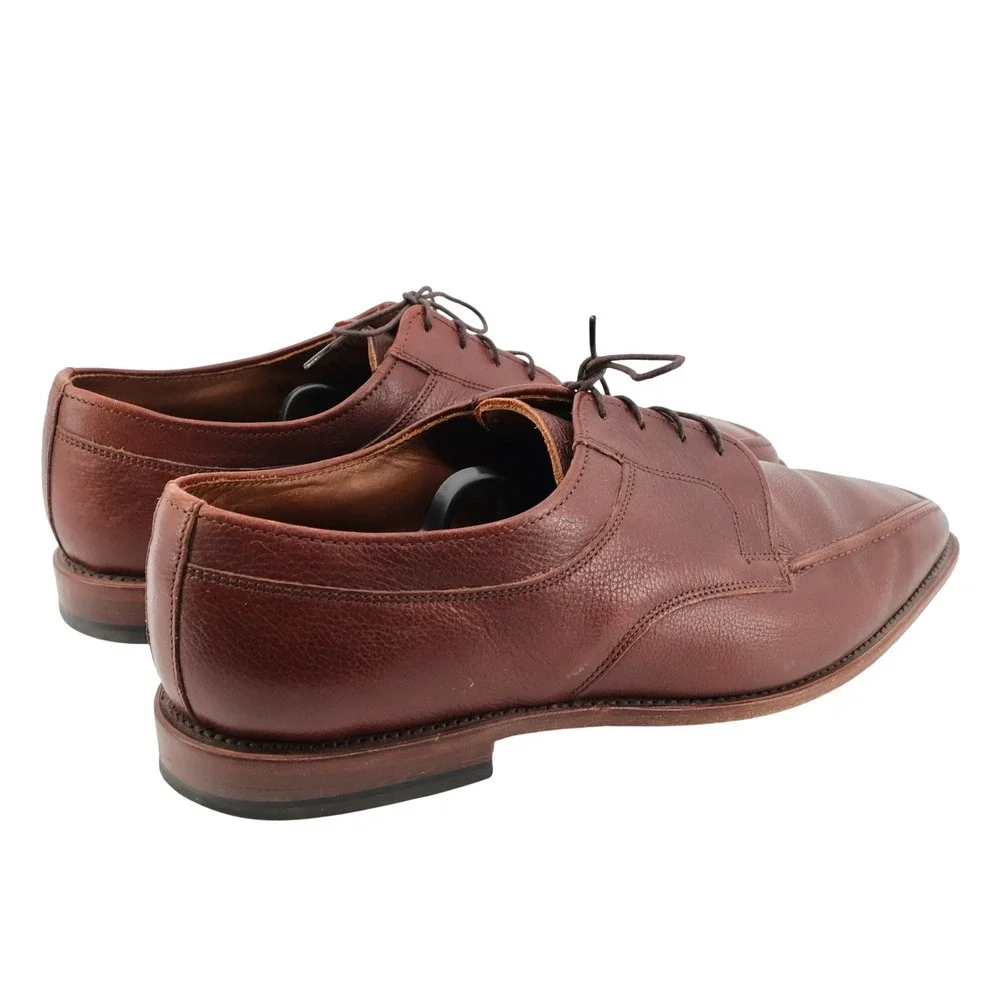 Allen Edmonds Jackson Derby Brown Pebbled Leather Mens 12 E Wide‎